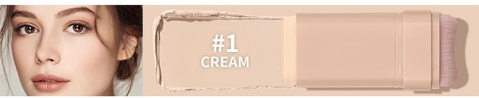 Skin Tint Foundation Stick with Brush Multi Use Matte Waterproof