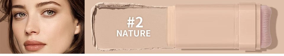 Skin Tint Foundation Stick with Brush Multi Use Matte Waterproof